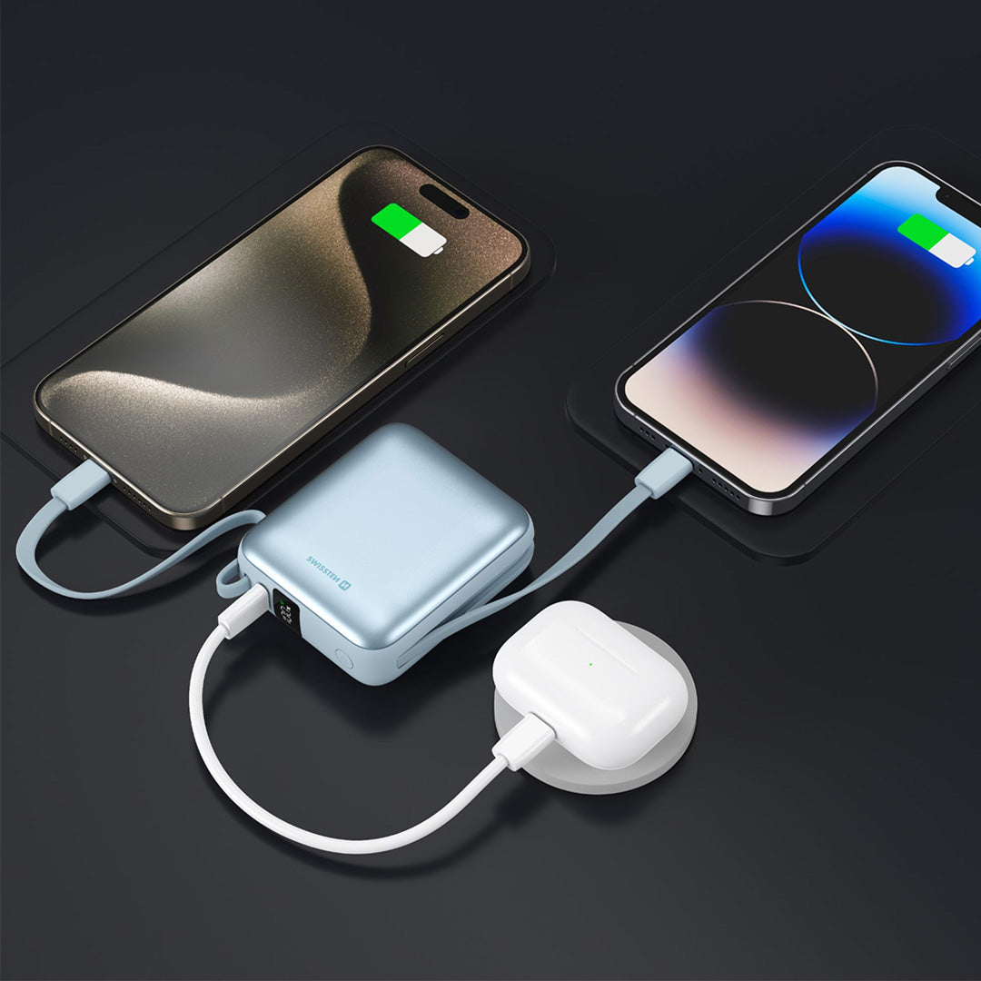Swissten 35W Powerbank 10.000mAh | Blauw