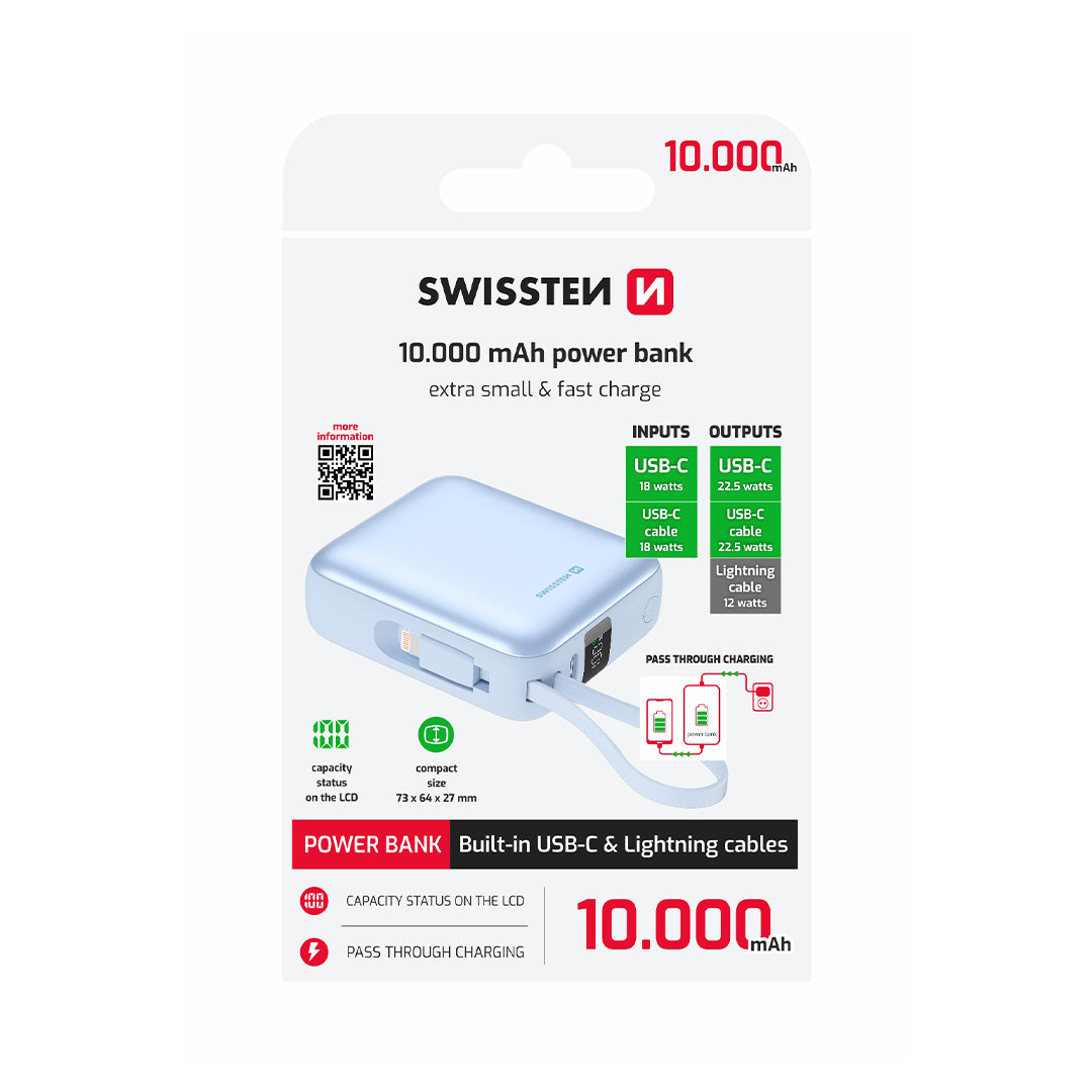 Swissten 35W Powerbank 10,000mAh | Blue