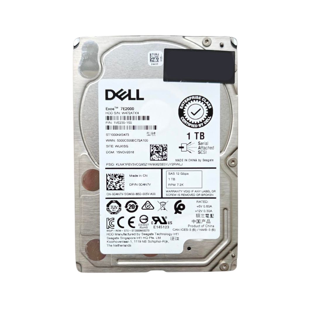Seagate Exos 7E2000 SAS HDD 1TB 2.5" | Dell D4N7V ST1000NX0473